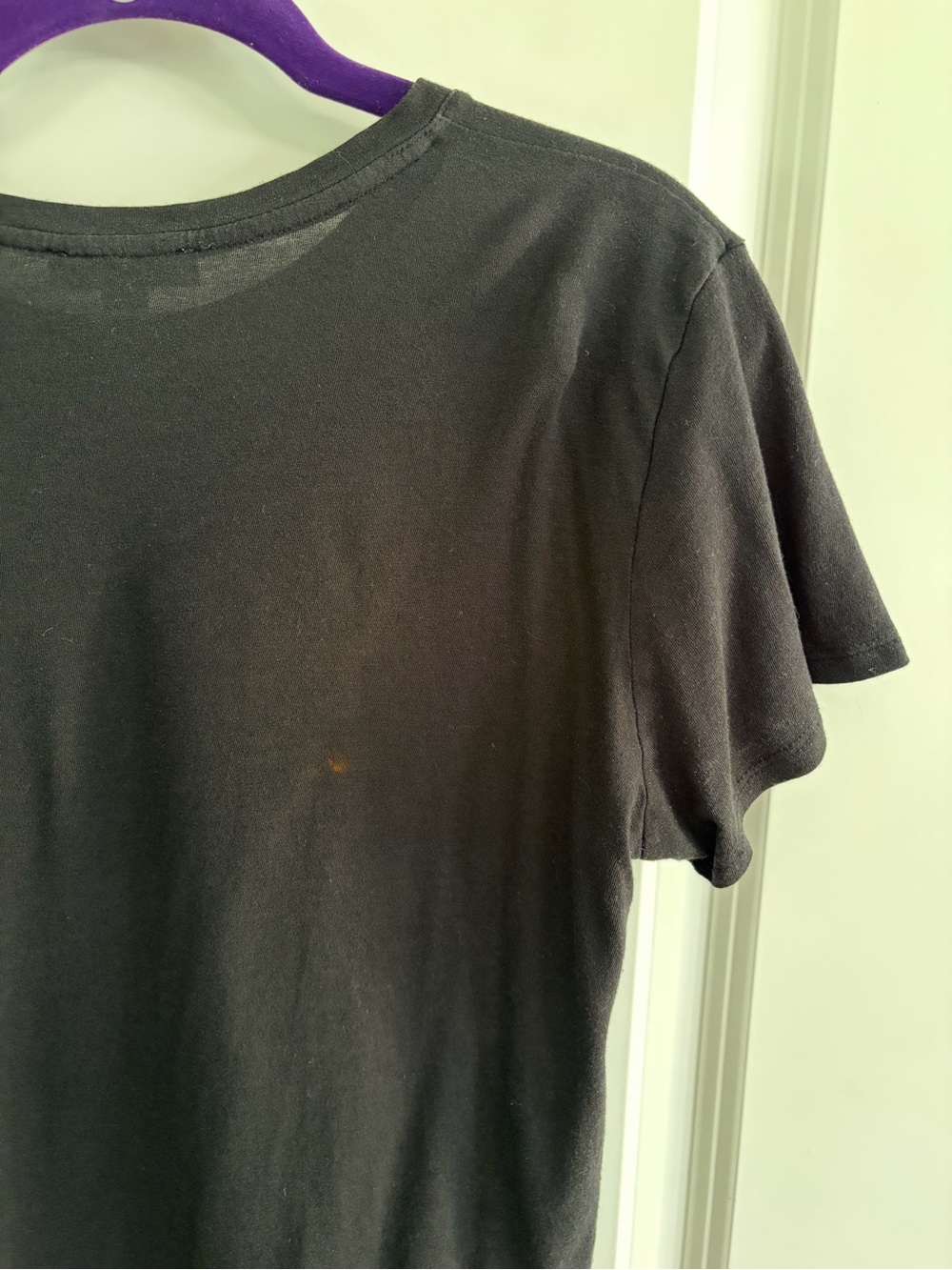 Vince Women’s Black Short Sleeve Crew Tee - Picture 7 of 7